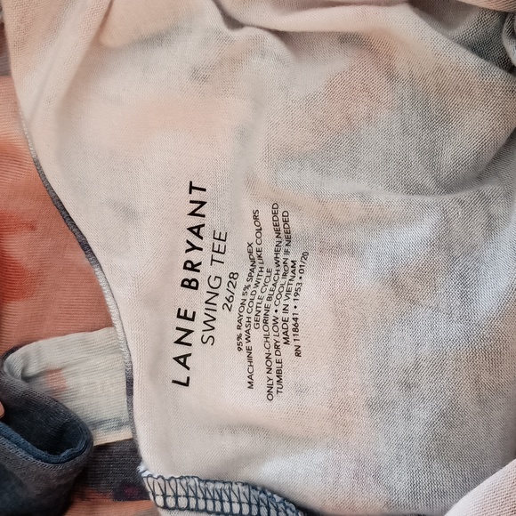 Lane Bryant Cold Shoulder Tie Dye Swing Tee y555 - Picture 5 of 5